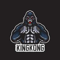 logotipo de la mascota de king kong vector