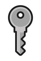 key security icon vector