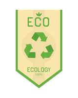 eco and recycle badge vector