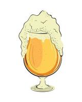 beer glass foam vector