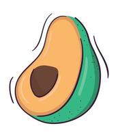 half avocado icon vector