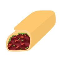 burrito food mexican vector