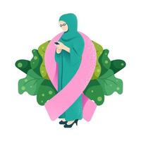 ilustración de mujer musulmana vector