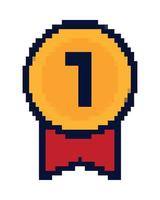 medal prize pixel art vector