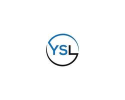 Simple Round YSL Letter Creative Logo Design Concept Vector illustration.