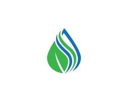 Clean Water Drop And Naturel Leaf Logo Design Vector Template.