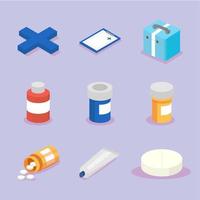 icons health equipment vector