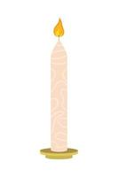 white candle light vector