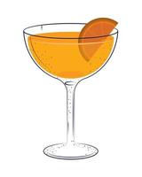 cocktail with orange vector