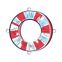 nautical lifebuoy icon vector