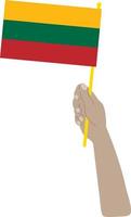 Lithuanian Flag hand drawn,Lithuanian litas hand drawn vector