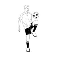 ilustración de jugador de fútbol, gente jugando a la pelota vector