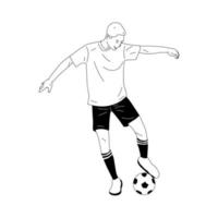 ilustración de jugador de fútbol, gente jugando a la pelota vector