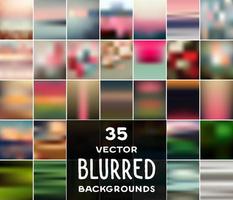 Collection of 35 vector blurred backgrounds