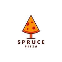 Pizza and spruce combinations,in background white ,vector logo design editable vector