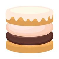 delicious cake dessert vector