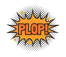 comic bubble plop text vector