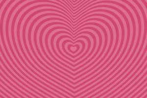 Abstract optical illusion background with a pink heart. Vector. vector
