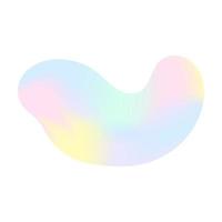 Abstract gradient holographic shape. Liquid stain, creative color shape, vector illustration.