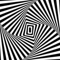 fondo rayado abstracto blanco negro. arte óptico. vector. vector