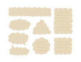 vector illustration sticky note, blank paper, memo note collection