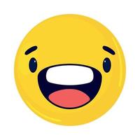 laughing emoji cartoon vector