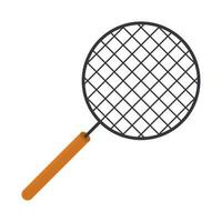 round grill with handle vector