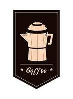 coffee pot label vector