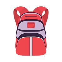 icono de mochila roja vector