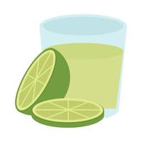 tequila and lemon vector