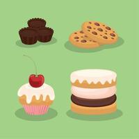 icons food dessert vector