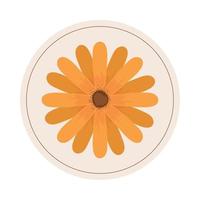 icono de decoración de flores vector