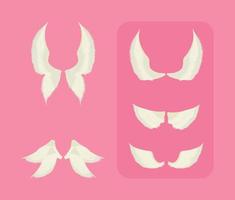 set of angel wings vector