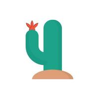 cactus with flower vector