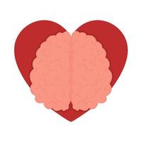 brain organ in heart vector