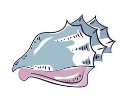 icono de concha de nautilus vector