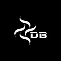 diseño de logotipo de letra db sobre fondo negro. Concepto de logotipo de letra inicial minimalista de tecnología creativa db. Diseño de logotipo de letra de vector abstracto plano moderno único db.