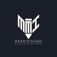 MMI letter logo design on black background. MMI creative monogram pencil  initials letter logo concept. MMI Unique modern flat abstract vector logo design.