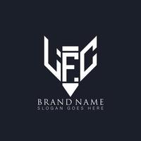 LFC letter logo design on black background. LFC creative monogram pencil book initials letter logo concept. LFC Unique modern flat abstract vector logo design.