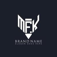 diseño de logotipo de letra mfk sobre fondo negro. mfk creative monogram lápiz libro iniciales letra logo concepto. Diseño de logotipo de vector abstracto plano moderno único mfk.