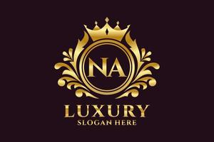 Initial NA Letter Royal Luxury Logo template in vector art for luxurious branding projects and other vector illustration.