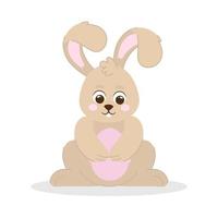 cute bunny cartoon vector