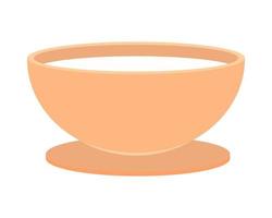 bowl with beverage vector