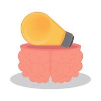 brain and bulb vector