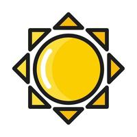 sun cartoon icon vector