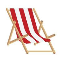 beach rest chair vector