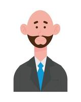 bearded man character vector