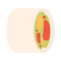 rice sushi roll vector