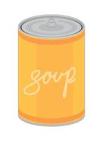 sopa de comida enlatada vector