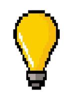 light bulb pixel vector